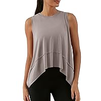 ODODOS Modal Soft Sleeveless Crop Top for Women Athletic Tee Gym Workout Cropped Yoga Tank