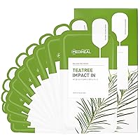 Teatree Impact In Balancing Intense Soothing & Hydrating Facial Mask, Pack of 10 - With Tea Tree, Madecassoside and Lactobacillus, Skin Troubles Solution Care for Sensitive Blemish Skin