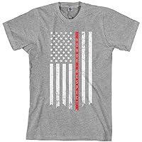 Threadrock Men's Honor & Respect Thin Red Line Flag T-Shirt