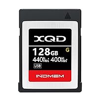 INDMEM XQD 128GB Memory Cards, 5X Tough MLC XQD Flash Memory Cards High Speed G Series| Max Read 440MB/s, Max Write 400MB/s