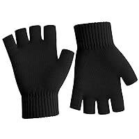 Fingerless Gloves for Women Men Winter Fingerless Mittens for Women Men Warm Knitted Gloves Typing Half Finger Gloves…