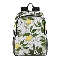 ALAZA Lemon on White Background Hiking Backpack Packable Lightweight Waterproof Dayback Foldable Shoulder Bag for Men Women Travel Camping Sports Outdoor