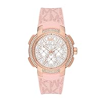 Michael Kors Sidney Women's Watch, Stainless Steel and Silicone Sports Watch for Women