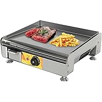 2300W Commercial Electric Frying Pan, Non Stick Temperature Controlled Multi-Functional Snack Kitchen Appliance, Teppanyaki, Pancake, Steak, Fried Rice, Fried Egg, Teppanyaki Squid, Etc