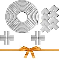 Furniture Edge and Corner Guards | 18 ft Bumper 16 Adhesive Childsafe Corners | Baby Child Proofing Set