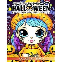 Kawaii Pastel Goth Halloween Coloring Book: Scary And Creepy Chibi Halloween With Ghosts Designs Colouring Pages For Adult And Kids To Have Fun & Unwind