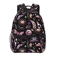 DADABULIU School Backpack Tarot Moon Butterfly Magic Goth for Women Girl Student Bookbag Casual Daypack Teens College Lightweight Hiking Travel Bag Over 3 Years Old