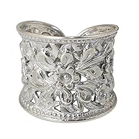 NOVICA Artisan Handmade .925 Sterling Silver Flower Ring Floral Band from Thailand 'Mae Ping Jasmine'