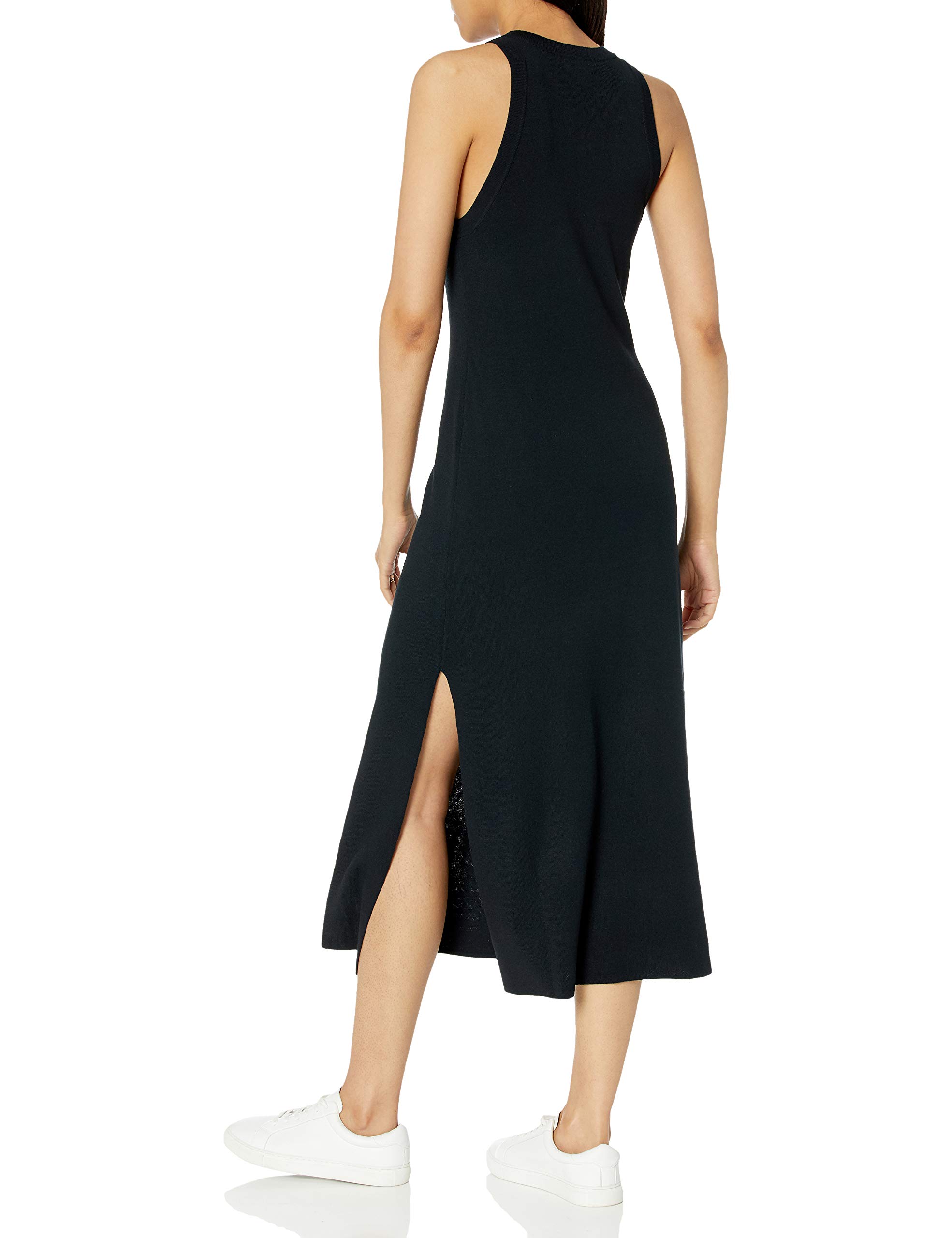 The Drop Women's Gabriela High-Neck Cut-In A-Line Side Slit Maxi Sweater Dress