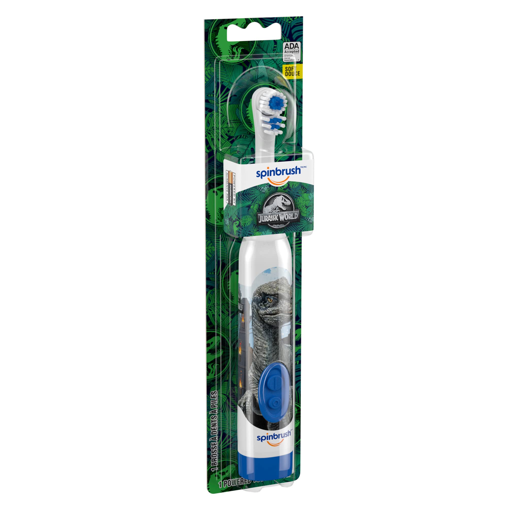 Jurassic World Kid’s Spinbrush Electric Battery Toothbrush, Soft, 1 ct
