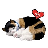 Original Petzzz Calico Cat, Realistic Lifelike Stuffed Interactive Pet Toy, Companion Dog with 100% Handcrafted Synthetic Fur