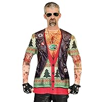 Men's 3D Photo-Realistic Ugly Christmas Sweater Long Sleeve T-Shirt