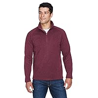 Mens Bristol Sweater Fleece Half-Zip (DG792) -BURGUNDY HEA -M