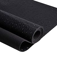 Ostrich Leather Black Vinyl Faux Leather Upholstery Fabric for Hand Crafts DIY Tooling Sewing Hobby Workshop Crafting Wallet Making Square 1.0mm Thick 54