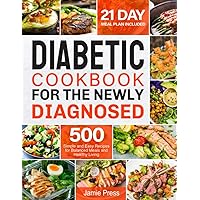 Diabetic Cookbook for the Newly Diagnosed: 500 Simple and Easy Recipes for Balanced Meals and Healthy Living (21 Day Meal Plan Included) Diabetic Cookbook for the Newly Diagnosed: 500 Simple and Easy Recipes for Balanced Meals and Healthy Living (21 Day Meal Plan Included) Paperback Hardcover