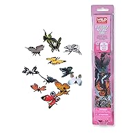 Butterfly Nature Tube, Insect Figurines Tube, Nature Toys, Kids Gifts, 12-piece,Multicolor,1.5
