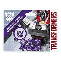 Renegade Game Studios: Transformers RPG Decepticon Dice Set - 8 Pieces - Roleplaying Game Accessory, Designed for The Essence20 Roleplaying System