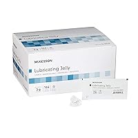 McKesson Lubricating Jelly, Sterile, Water Soluble, Unscented, Greaseless, Individual Packet, 144 Count, 1 Pack