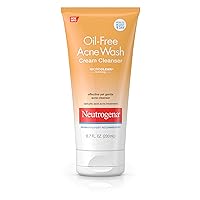 Oil-Free Acne Face Wash Cream Cleanser with Salicylic Acid, Non-Comedogenic Acne-Prone Skin Cleanser, 6.7 fl. oz