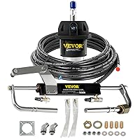 VEVOR Hydraulic Steering Kit 90HP Hydraulic Outboard Steering Kit with Helm Pump Cylinder Marine Steering System Kit