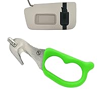SuperVizor XT Auto Emergency Rescue Escape Tool - Easy to Use Seatbelt Cutter & Glass Breaker Hammer Survival Gear - Sunvisor Mount for Fast Access