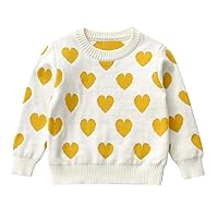 Valentines Day Baby Girl Toddler Baby Kids Girl Boys Sweater Christmas Character Print Knit Girls Hoodies with
