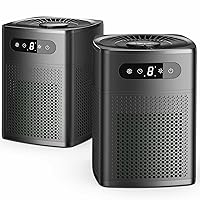 2 Pack Air Purifiers for Home Bedroom, H13 True HEPA Filter for Home large Room, Air Filter with Sleep Model, 24db Filtration System,Black