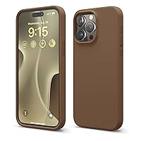 elago Compatible with iPhone 15 Pro Max Case, Liquid Silicone Case, Full Body Protective Cover, Shockproof, Slim Phone Case, Anti-Scratch Soft Microfiber Lining, 6.7 inch (Brown)