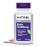 Beauty Biotin 10000mcg, Dietary Supplement for Healthy Hair, Skin, Nails and Energy Metabolism, 200 Tablets, 200 Day Supply