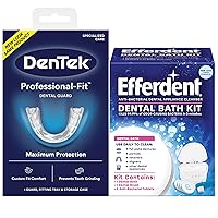 DenTek Professional-Fit Maximum Protection Dental Guard and Efferdent Dental Bath Kit, 2 Count