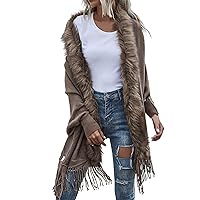 Womens Summer Shirts And Blouses Capes Shawl Tassel Open Front Cardigans Sweater Coat Medium Women Shirt