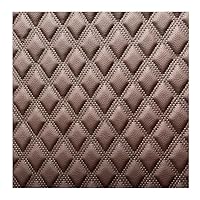 Faux Leather Quilted Faux Leather Diamond Fluted Car Seating Vehicle Upholstery Fabric，Diamond Square Stitch Faux Leather Leatherette (Size : 1.55×1m/5X3.29ft) (Color : Brown, Size : 1.55X1m)