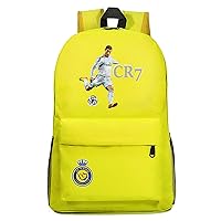 Cristiano Ronaldo Graphic Travel Knapsack-CR7 Lightweight Bookbag Large Capacity Laptop Dyapack, Yellow