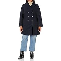 EVANS Women's Plus Size Military Coat