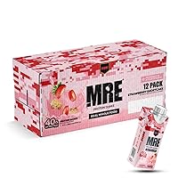 MRE Ready to Drink Protein Shakes, Strawberry Shortcake - 40grams Protein Drinks with Whole Food Sources - Sugar Free RTD Shake Formulated to Fuel Athletes at Any Time (12 Pack)