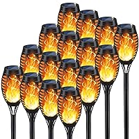 KYEKIO Solar Lights for Outside, 16Pack Solar Flame Torch Lights, Solar Garden Lights Outdoor Waterproof, Outside Solar Lights for Yard Decor, Pathway Lights Solar Powered, Outdoor Decorations Lawn