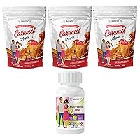 BariatricPal 90-Day Bariatric Vitamin Bundle (Multivitamin ONE 1 per Day! Capsule with 18mg Iron and Calcium Citrate Soft Chews 500mg with Probiotics - Caramel Apple)
