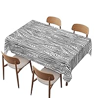 Wood Print Abstract Pattern tablecloth, 60x104 inch, Waterproof Stain Resistant Print table clothes, for kitchen camping birthday dining dinner outdoor-Rectangle Table Clothes for 6 Ft Tables