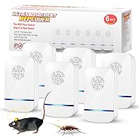 6 Pcs Ultrasonic Pest Repeller Plug in Devices Indoor, 2024 Electronic Rodent Repellent Pest Control for Insect Cockroach Rat Mice Spider Ant Bug Mosquito, Safe Pest Deterrent for House
