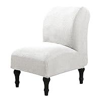 Stretch Accent Chair Cover,Elast Slipper Chair Slipcover Fleece Armless Accent Chair Slipcovers Soft Furniture Cover Without Arms Leisure Chair (Color : Q)
