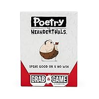 Exploding Kittens Poetry for Neanderthals Grab & Game Laugh-Out-Loud Card Games for Families & Party Games Ages 7+ - 60 Cards, 200+ Words, Single-Syllable Guessing Fun for Parties & Groups