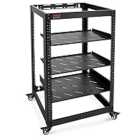 20U Server Rack Network Cabinet - Open Frame Rack, Wall Mountable Heavy Duty Designs for Servers & AV Gear | Compatible with 19