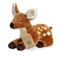 Aurora® Eco-Friendly Eco Nation™ Fawn Stuffed Animal - Environmental Consciousness - Recycled Materials - Brown 9 Inches