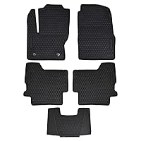 Car Floor Mats Custom Fit for 2013-2019 Ford Escape / 2013-2018 Ford C-Max Odorless Washable Heavy Duty Rubber (All Weather) Floor Liners Black