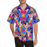 YESCUSTOM Custom Tropical Floral Hawaiian Shirt Personalized Face Funny Men’s Short Sleeves Beach Shirt for Boyfriend Husband