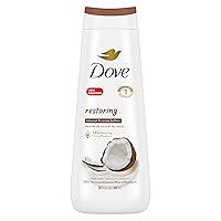 Dove Body Wash Restoring Coconut & Cocoa Butter for Renewed, Healthy-Looking Skin Gentle Skin Cleanser That Effectively Washes Away Bacteria While Nourishing Your Skin 20 oz