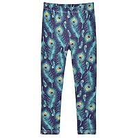 Frog with Polka Dot Girl's Leggings Soft Ankle Length Active Stretch Pants Bottoms 4-10 Years