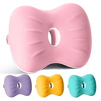 Leg & Knee Foam Support Pillow for Side Sleepers - Memory Sleeping, Pain Relief Sciatica, Back, HIPS, Knees, Joints, Pregnancy with Washable Cover (Pink)