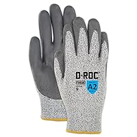MAGID General Purpose Dry Grip Level A2 Cut Resistant Work Gloves, 12 PR, Polyurethane Coated, Size 7/S, Reusable, 13-Gauge Hyperson Shell (GPD546) Gray
