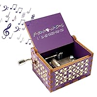 Wooden Engraved Colorful Music Box,TV Show Gifts,Hand Crank Music Box with TV Show Theme,Funny TV Show Merchandise Mini Music Box Gifts for Women,Girlfriend Wife Mom Daughter Son